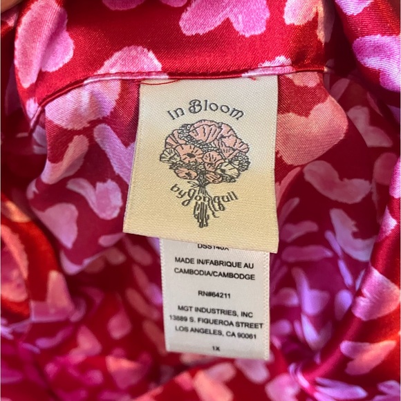 Adorable pink hearts PJ set 1X by In Bloom - Picture 3 of 8